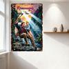 Romancing the Stone Vintage Movie Poster Metal Tin Sign, Jungle Waterfall Adventure Art Plaque for Man Cave Bar Home Decor