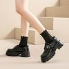 Warrior Retro British College Style Synthetic Leather Loafers Kids Loafers Black WXP(WZ)-3002