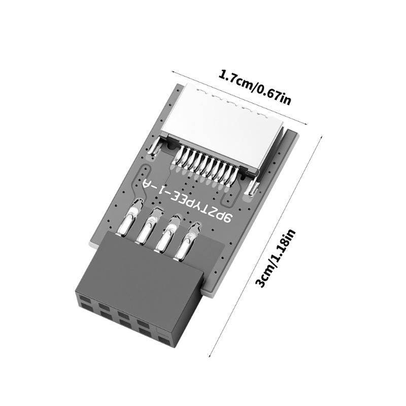 USB2.0 Header Adapter Internal 9Pin Male to Type E Female Converter for Extending USB Port Front Panel for PC