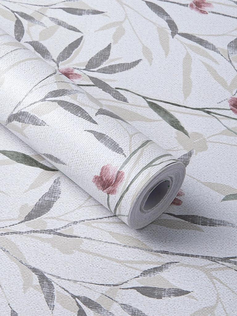 Vinyl Floral Leaf Peel and Stick Wallpaper Self Adhesive Contact Paper Removable Waterproof Wallpaper for Furniture Renovation