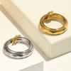 MamacitaSlay 316L Stainless Steel Double Layered Zircon Ring 18K Gold Plated Waterproof Jewelry Women's Charm Ring Unique Gift