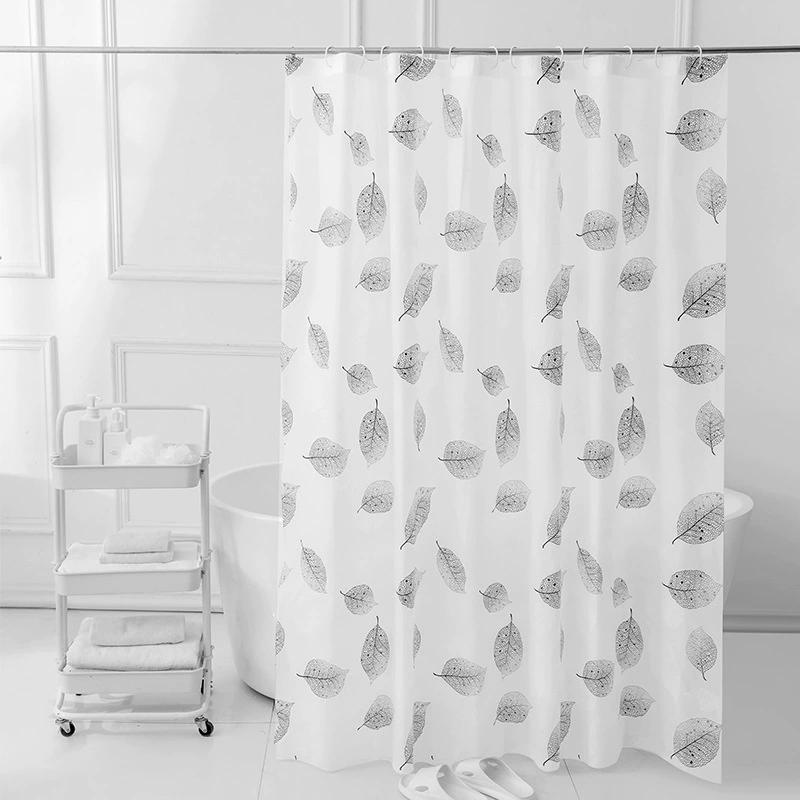 

1pc 180x180cm Curtain Mildew Proof Cartoon Printing Bathroom Curtain with Hooks Waterproof Bathtub Partition Curtain 180*180cm