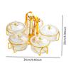 Dried Fruit Plate Luxury with 5 Fruit Forks Food Storage Box Ornament Appetizer Plate for Candy Cookies Cakes Fruit Dining Room