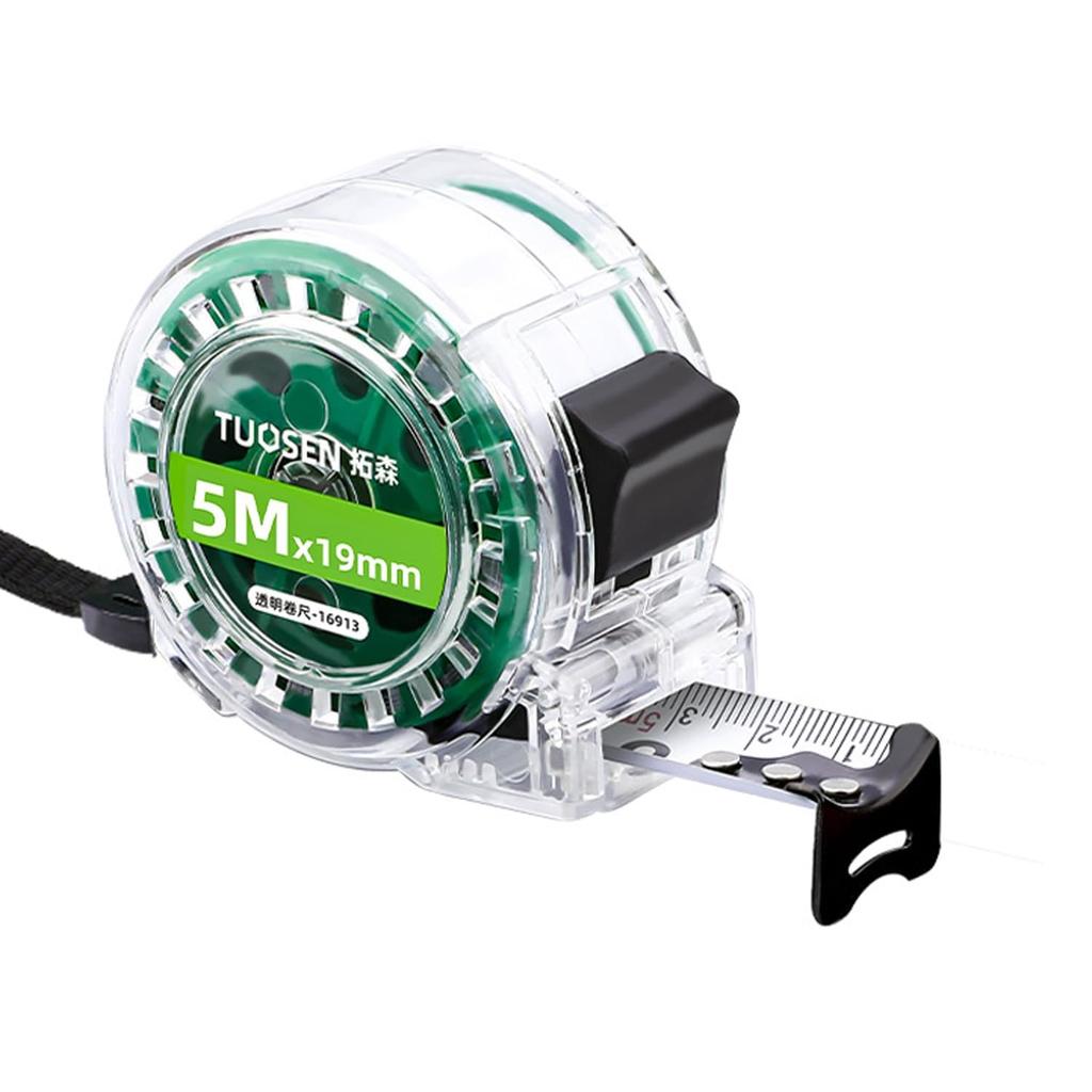 Length and Distance Measuring Instrument with Easy-to-Read Scale, DIY Work Tool, Carpentry Tool (5m x 19mm)