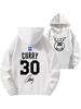 2025 Curry #30 Warriors Hoodie - Thickened Velvet Basketball Sport Top