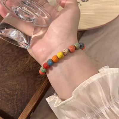 Boho ceramiczna bransoletka z koralików Bransoletki dla kobiet mężczyzn Bransoletka przyjaźni Kreatywna biżuteria Prezenty