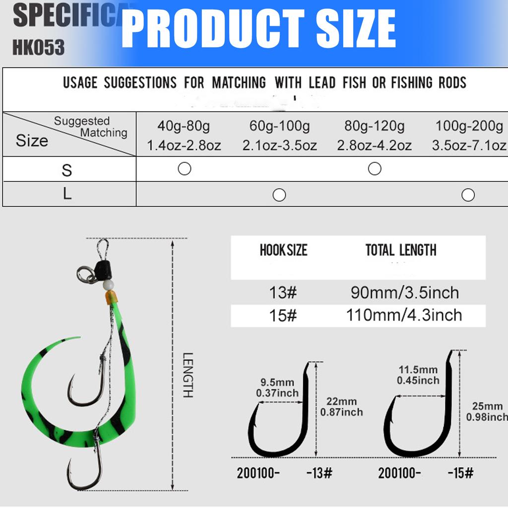 3pcs Octopus Cuttlefish Jig Head Fishing Hooks Soft Squid Silicone Skirt Hooks Luminous Professional Metal Jigging Lure