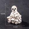Halloween Decoration Accessories Miniature Figurines Mummy Skull Rabbit Magic House Ghost Pumpkin Desktop Scene Decor Set 8Pcs