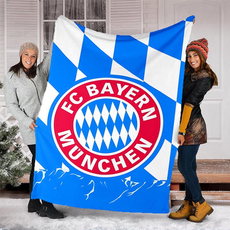 1pc B-Bayern Munich (9) Theme Blanket - Digital Print, Polyester, Cozy for All Seasons, Perfect for Outdoor, and Travel