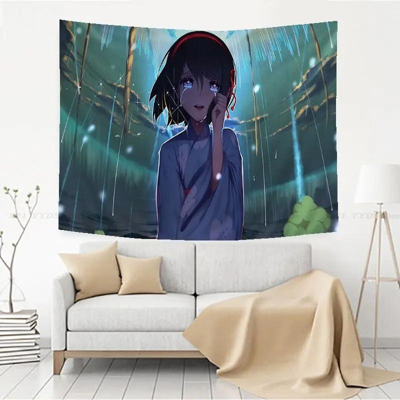 Office Living Room Tapestry Japanese Anime Your Name Tapestry Home Wall Decoration Tapestry