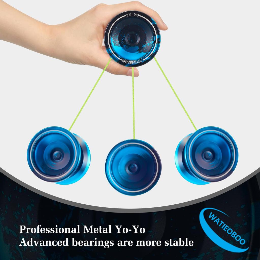 WATIEOBOO Yoyo Metal Responsive Yoyo for Kids Unresponsive Yoyo for Adults Professional, Beginners,