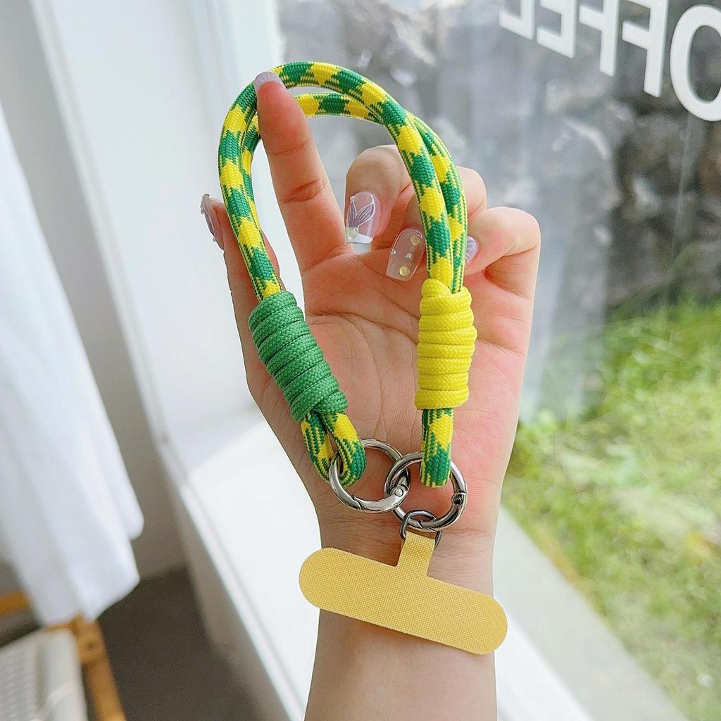 Multicolour Hand Woven Keychain Mobile Phone Lanyard Anti Lost Knot Rope Strap Key Ring Men Women Car Key Holder Accessory