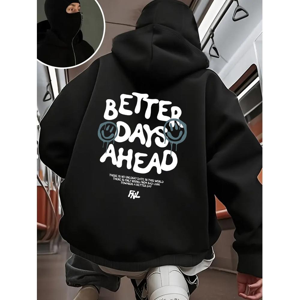 Frühling und Herbst Buchstabenmuster Herren- und Damen-Reißverschluss-Hoodie Herbstmode Herren-Hoodie Vollständig locker Herren-Streetwear