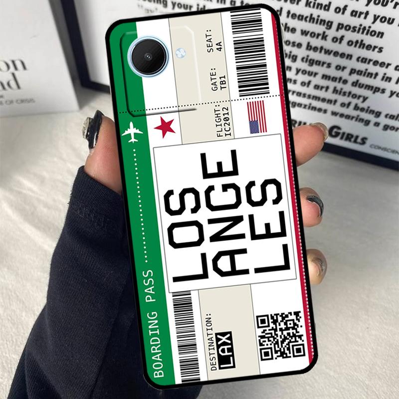 Boarding Pass Ticket For Realme 15 14 10 11 12 13 Pro Plus C65 C67 C71 C63 C61 C55 C51 C53 C75 GT6 GT7 Pro Case