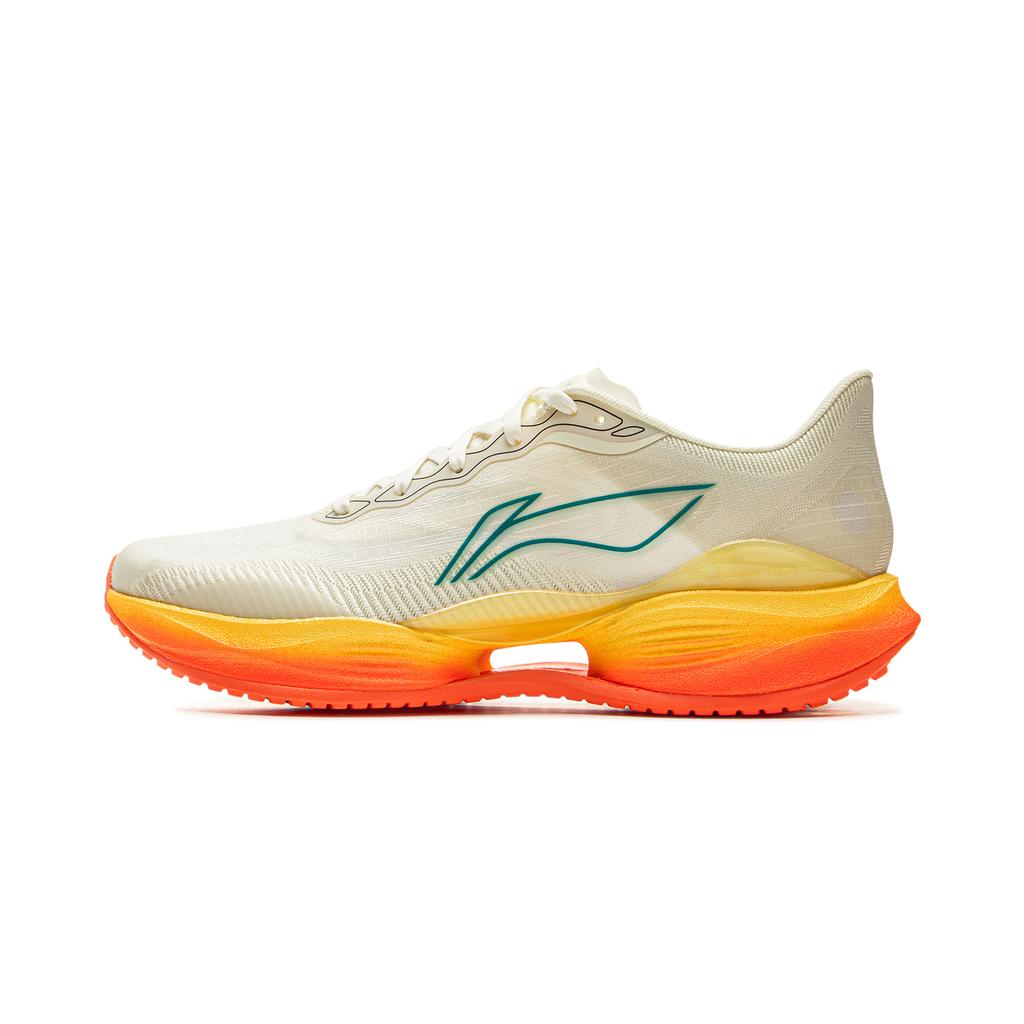 Li Ning Ultra Light 22 Závodní Lehké Odpružené Běžecké Boty Pánské Tenisky Béžová Oranžová ARBV001-44