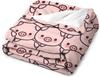 Pig Blanket Gifts Flannel Fleece Throw Blanket Soft for Girls Boys Adults Lightweight Comfortable Warm Cute Pig Themed Blanket