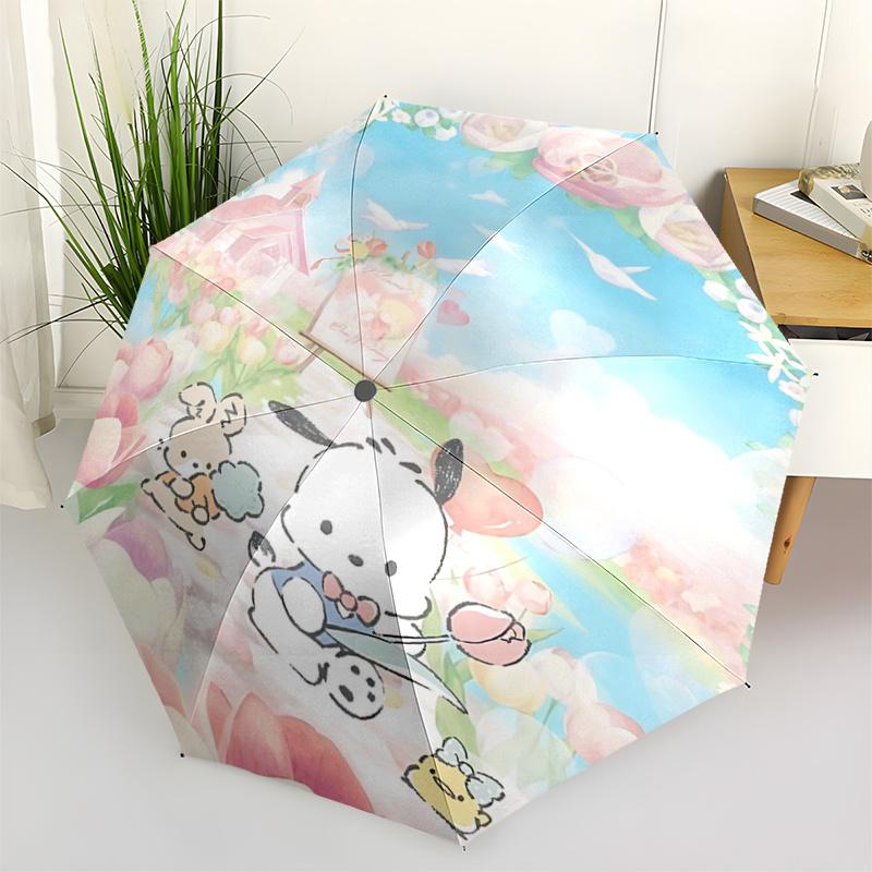 

1pc Charming Flower Archway Automatic Opening/Closing Umbrella with 8-Bone Iron Frame, Portable Tri-Fold Design for Outdoor Use - Perfect Gift for Fan
