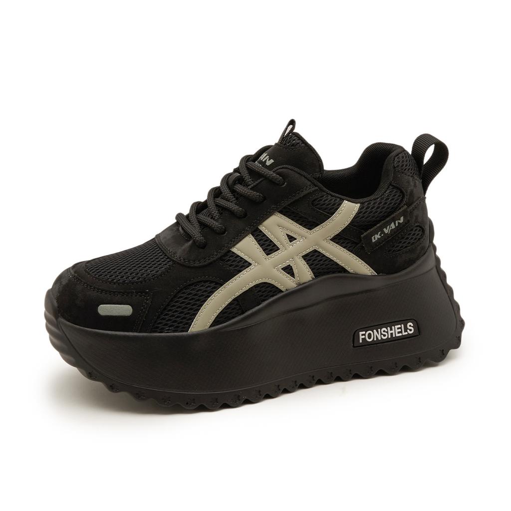 Leather thick-soled small Forrest Gump shoes New breathable sports and leisure shoes in autumn