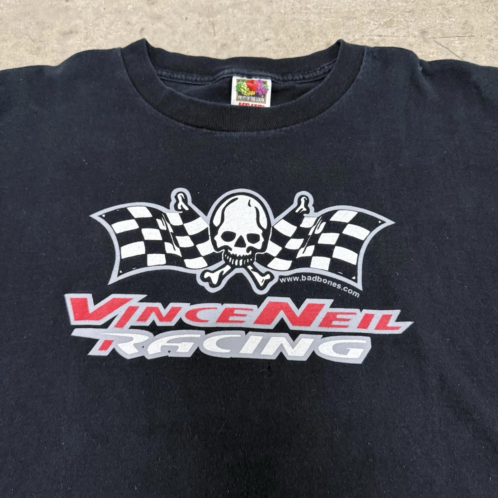 

Vintage Motley Crue Vince Neil T-T-Shirt Size XL “Start Your Engines” Band Tee S