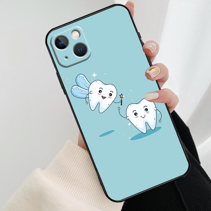 Cute Tooth Dentist Phone Case For iPhone 17 Pro Max 16 15 14 11 12 13 Pro Max mini 15 16 Plus 16e 17 Air Cover