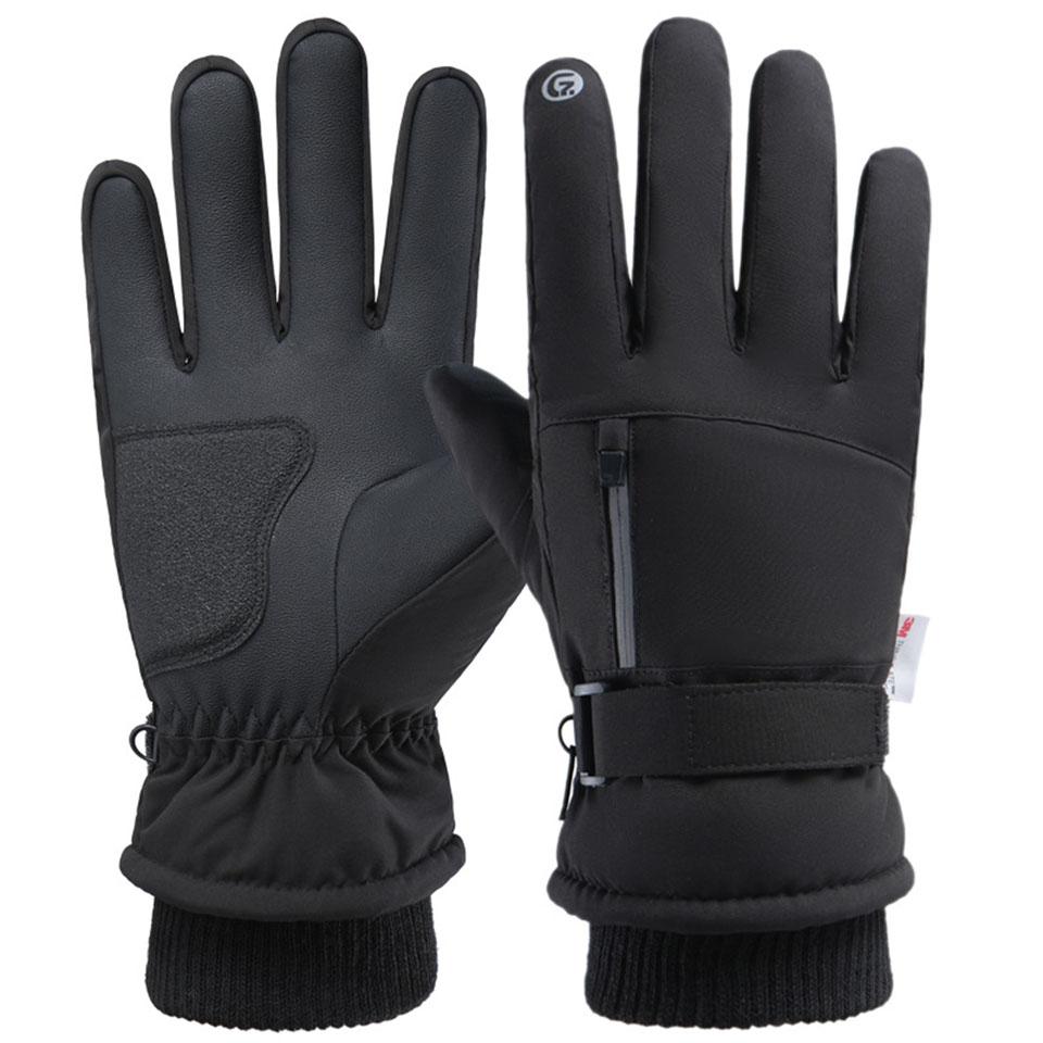 Durable And Safe Loogdeel Non-Slip Warm Full Fingers Sports Running Motorcycle Ski Touch Screen Fleece Men Winter Waterproof Cycling Gloves