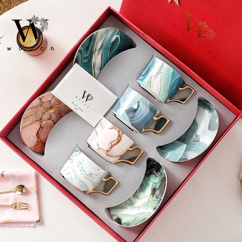 WOOCH Nordic Stone Pattern Cup & Saucer Gift Set