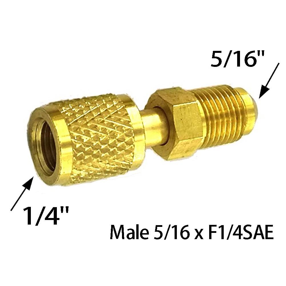

1x Adapter Male 5/16 X F1/4 SAE For Air Conditioning Systems R32 R410a Fittings