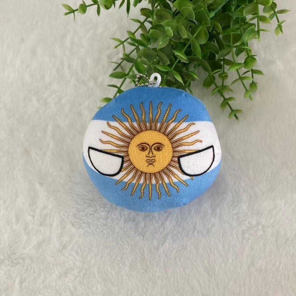 Nadýchaný Křišťálový Super Měkký Argentina Vlajka Plyšová Hračka Klíčenka Velkoobchod 10cm