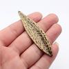 Foglie Grandi Dettagliate Fascino Botanico Bronzo Antico Lega di Zinco Materiali per la Creazione di Gioielli Stile Fabbricante di Gioielli Fascini Metallici