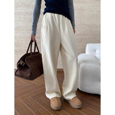 Sinan Relaxed Wide-Leg Elastic Waist Sports Pants SN5926