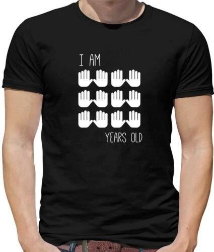 I Am Hand Logo 60 Years Old Mens T-Shirt - 60th - Birthday - Age - Present M