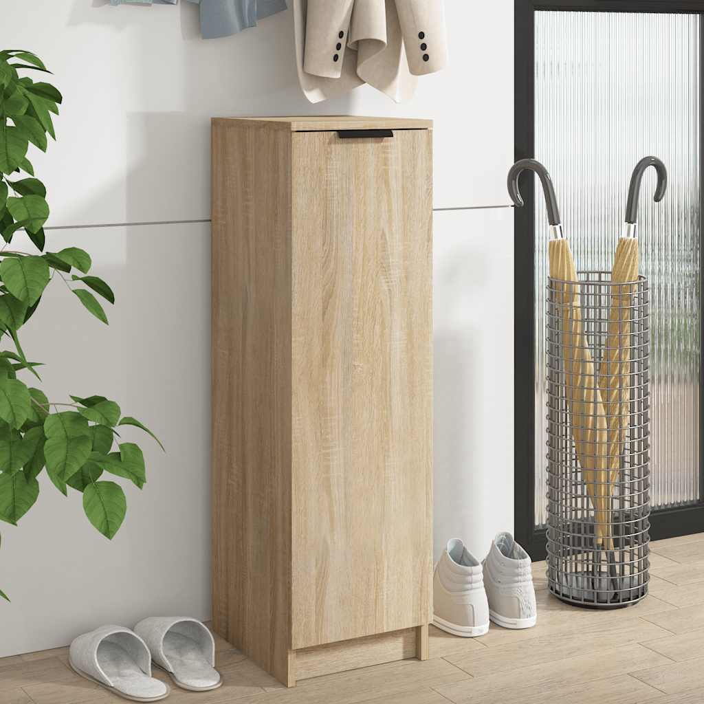 Flur Schuhschrank, Schuhschrank, Schuhschrank mit Türen zur Aufbewahrung, 30x35x100 cm Ingenieurholz
