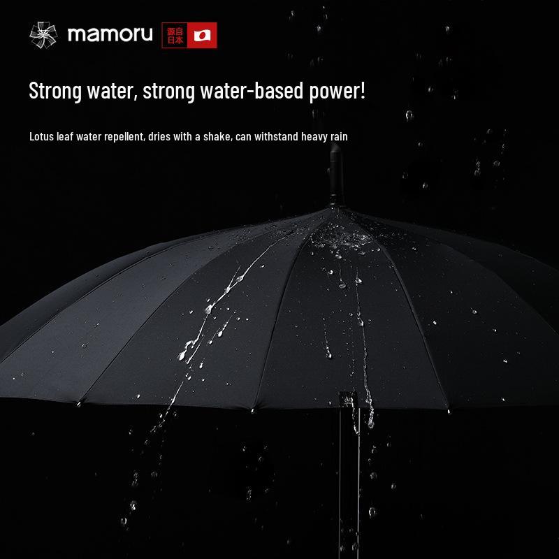 Aoi Mamoru Men's Umbrella - 16-Rib Windproof Sun and Rain Shield