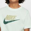 Nike Sportswear Printed Logo Round Neck Short Sleeve Casual Kids Tops Light-Green AR5252-394