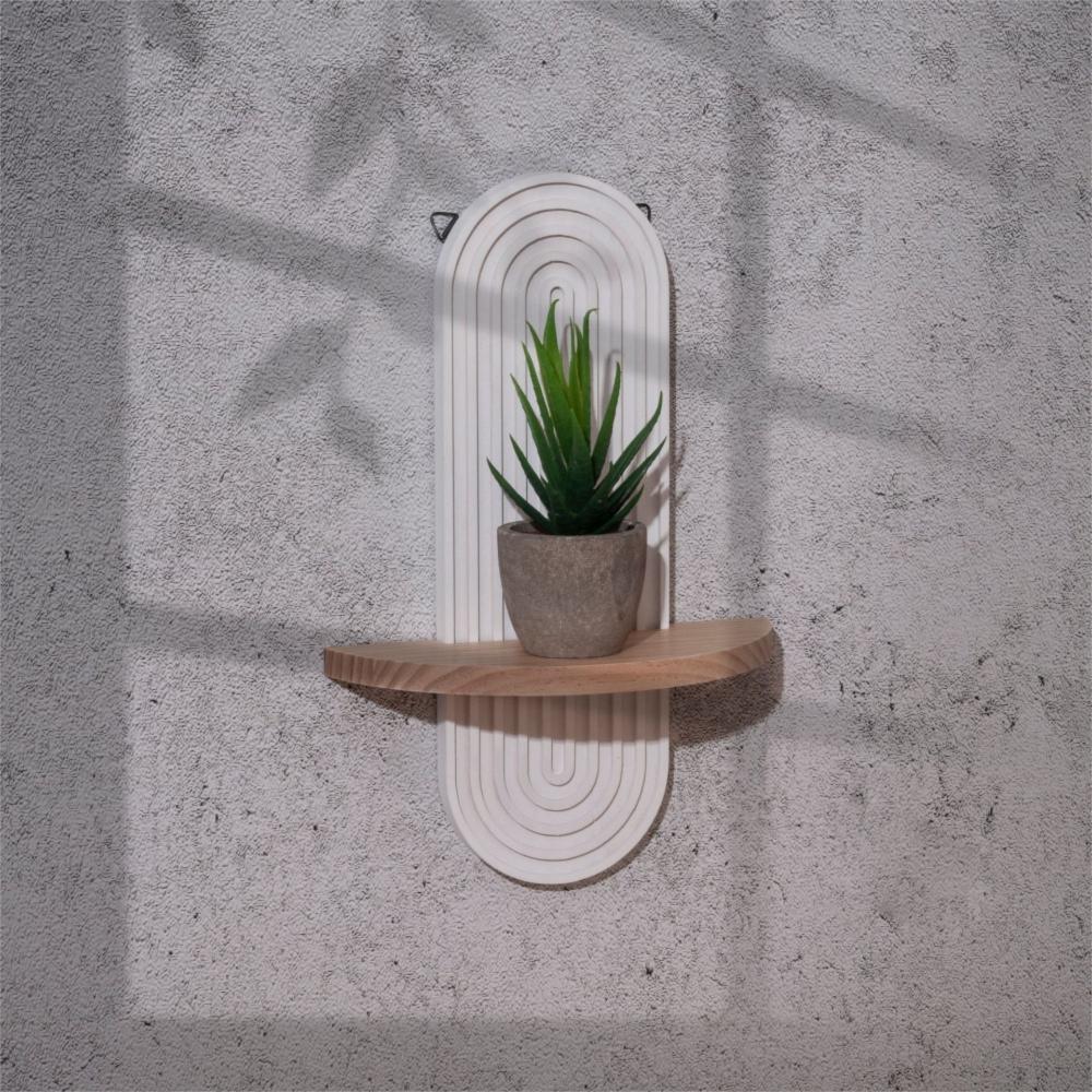 Natural Wood Bohemian Floating Shelves Bohemian Style Hanging Shelf  Living Room Decor