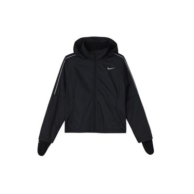 Veste à capuche à manches longues avec imprimé logo pour femmes Vêtements d'extérieur Noir CU3386-010