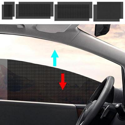 Mesh Car Side Window Sun Visor Shade Auto Sun Protector Insulated Car Sunshade Sticker Roller Blinds Curtains Car Interior Decor