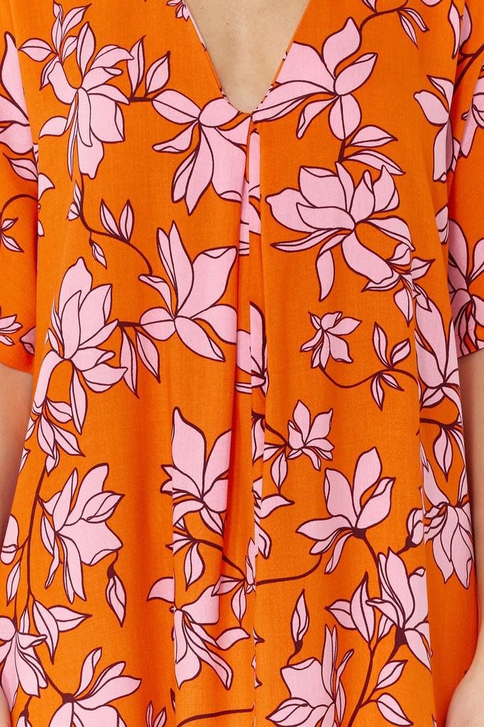 Women's Style Dress Floral Patterned Wide Fit Midi Woven Beach Dress