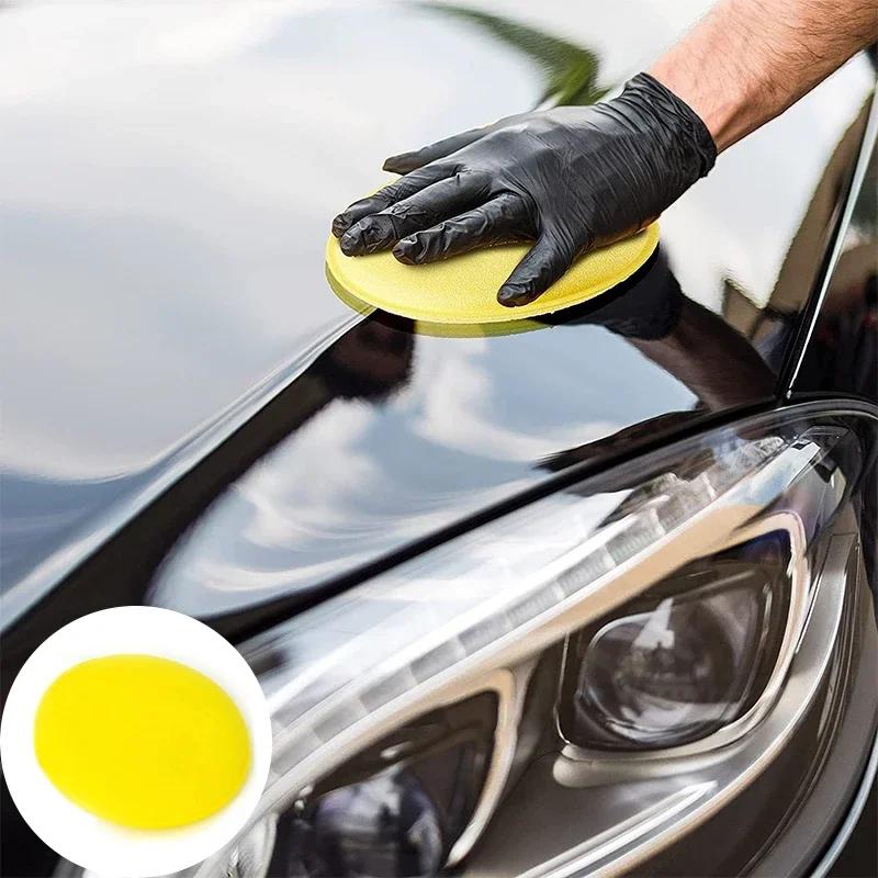 12 Stück Runde Auto Wachsen Polieren Wachs Schaum Schwamm Hohe Dichte Applikator Pads Reinigungsschwamm Auto Detail Waschen Autoreinigungswerkzeug