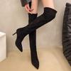 Fashion High Boots for Women High Heels Pointed Toe Shoes Fashon Sexy Elegant Pumps Winter Woman 2025 New Luxury Chelsea Botas De Mujer