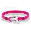 Stainless Steel Adjustable Mini Horseshoe Buckle Men'S Captain Rope Bracelet Couple Anchor