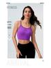 Women's Colorblock Seamless Knit Retro Sports Tank with Chest Pads and Spaghetti Straps