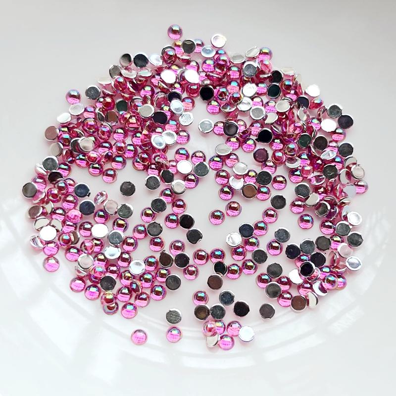 Magnifiques strass pour ongles, mélange de 3mm, demi-rond ab, 200 pièces, bijoux à bricoler soi-même, accessoires décoratifs pour la fabrication