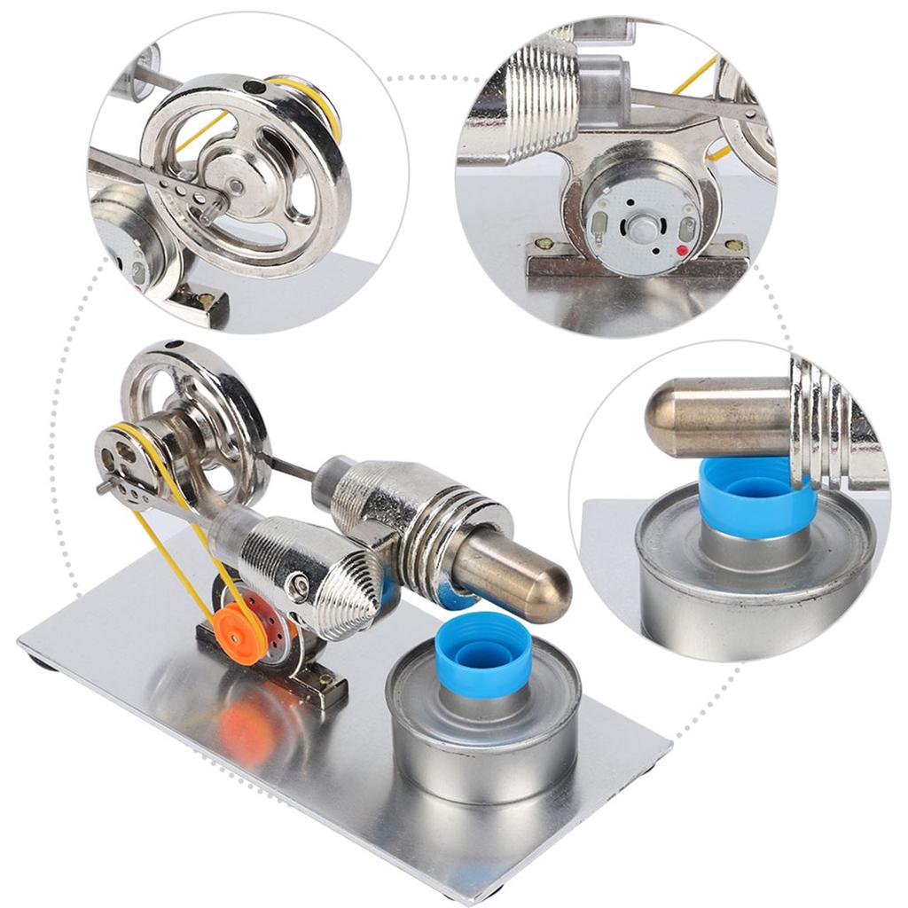 Hot Air Stirling Engine Miniature Generator Steam Power Lab Teaching Model