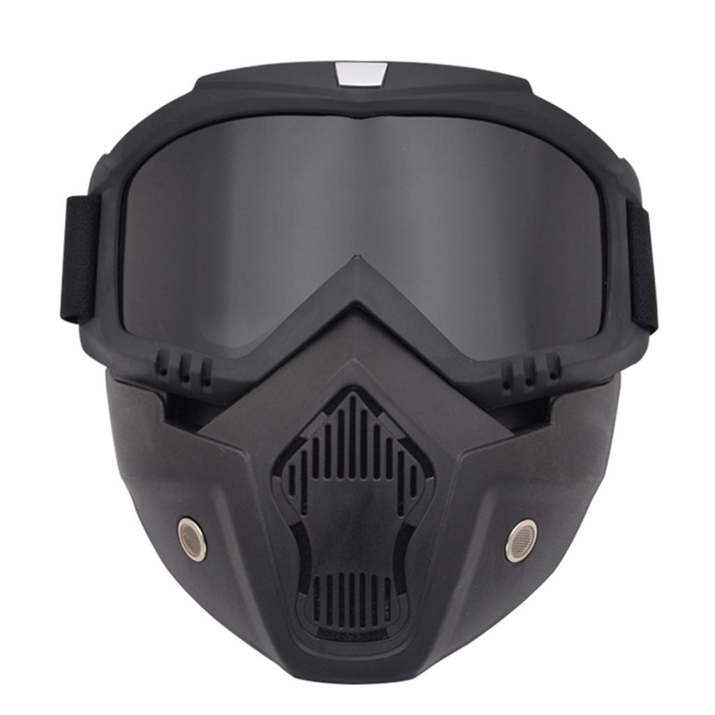 Modular Mask Detachable Goggles Motorcycle Racing Helmet Protective Face Mask Shield