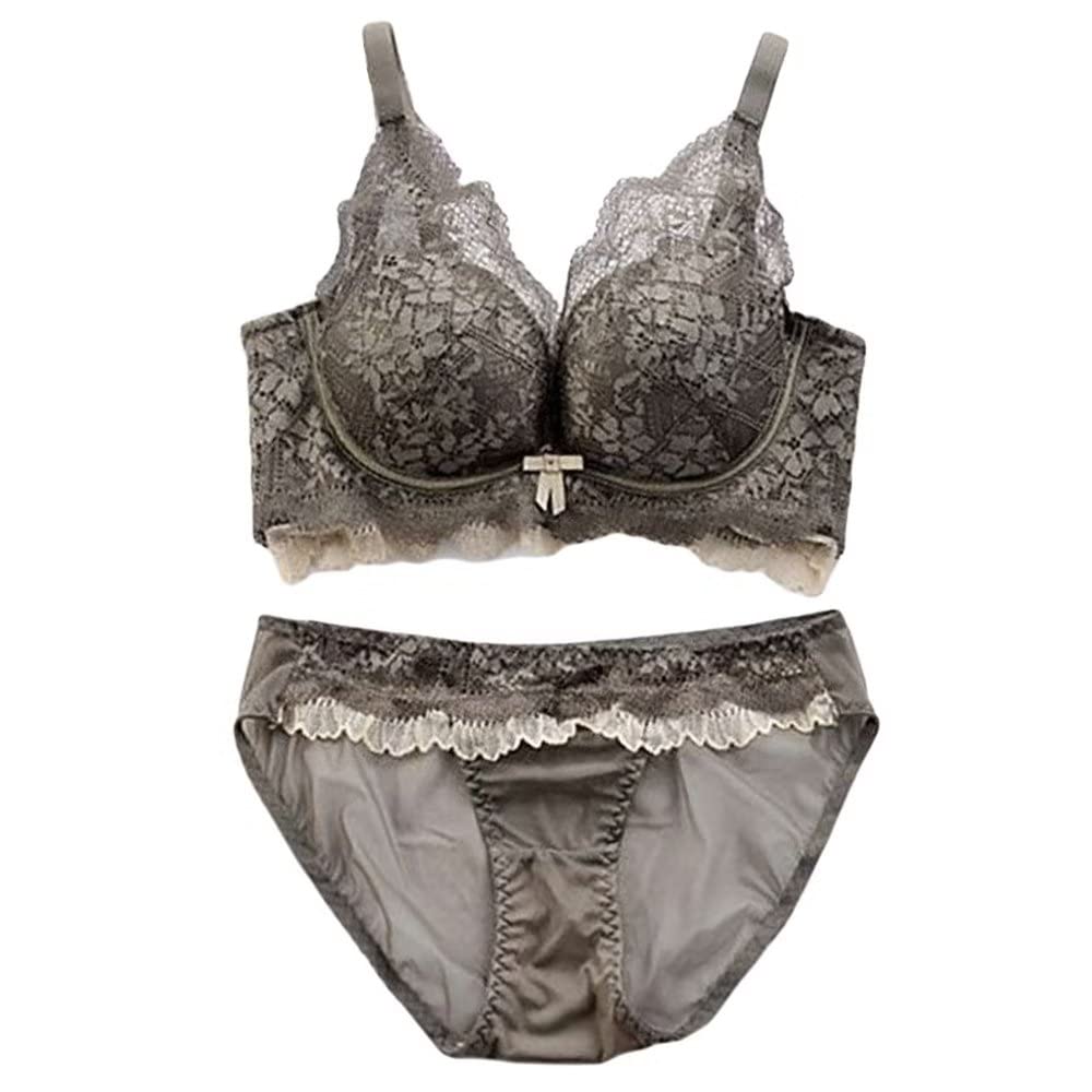 

Uroi Бюстгальтер и трусики Полностью кружевное нижнее белье Ночной размер Женский комплект, Сексуальный, Супер-поддерживающий бюстгальтер, Подчеркивающий декольте, Увеличивающий грудь, Комплект, Беспроводной, Мягкий, зелёный