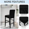 1PC Stool Covers Stretch Short Back Chair Covers Counter Height Chairs Covers for Kitchen Dining Room Cafe Furniture