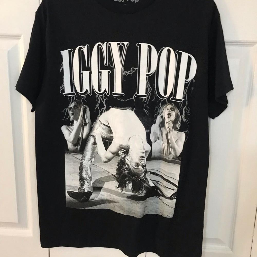 Black Iggy Pop Graphic TShirt Unisex T-Shirt S