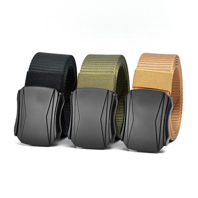 New Alloy Outdoor Tactical Nylon Belt Workwear Men's Trouser Belt Training Sports Elastic Belt Tide