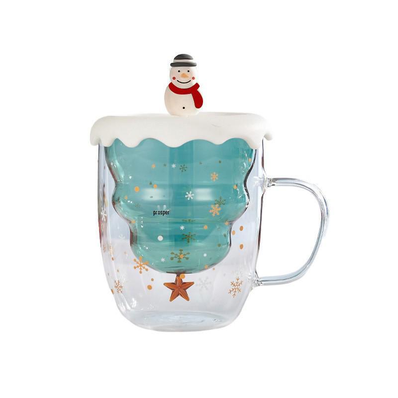 Double-Layer Christmas Wish Cup with Handle – Perfect for Milk, Juice, and More